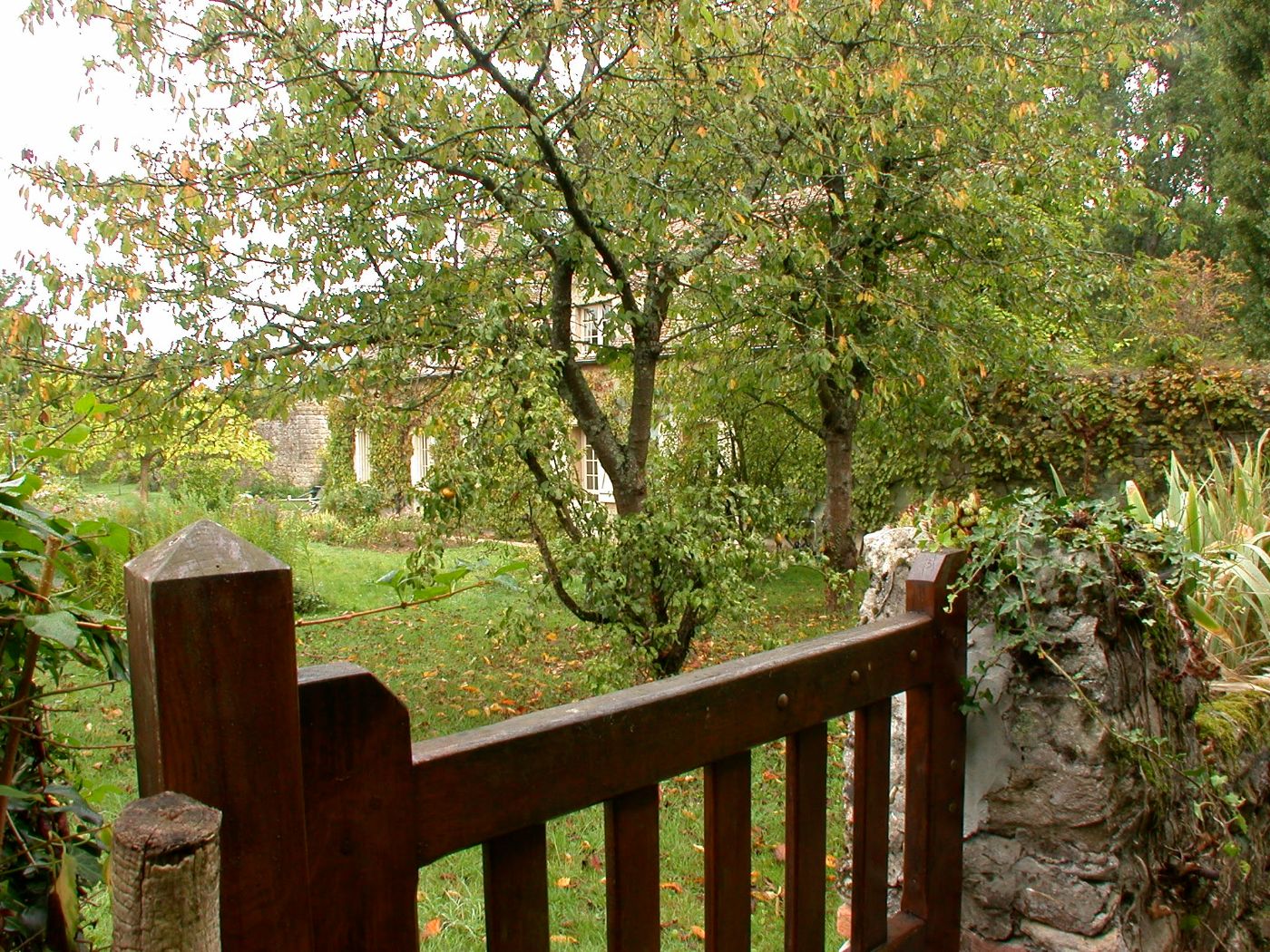 Le portillon du jardin en automne